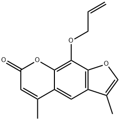 3,5-DiMethyl-9-(2-propen-1-yloxy)-7H-furo[3,2-g][1]benzopyran-7-one 结构式