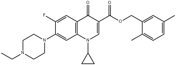 3-Quinolinecarboxylic acid, 1-cyclopropyl-7-(4-ethyl-1-piperazinyl)-6-fluoro-1,4-dihydro-4-oxo-, (2,5-diMethylphenyl)Methyl ester|(2,5-二甲基苯基)甲基 1-环丙基-7-(4-乙基-1-哌嗪基)-6-氟-1,4-二氢-4-氧代-3-喹啉甲酸酯