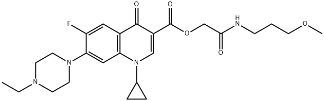 1241995-00-5 2-[(3-甲氧基丙基)氨基]-2-氧代乙基 1-环丙基-7-(4-乙基-1-哌嗪基)-6-氟-1,4-二氢-4-氧代-3-喹啉甲酸酯