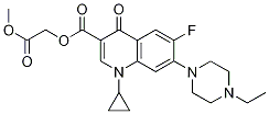 3-Quinolinecarboxylic acid, 1-cyclopropyl-7-(4-ethyl-1-piperazinyl)-6-fluoro-1,4-dihydro-4-oxo-, 2-Methoxy-2-oxoethyl ester,1241997-93-2,结构式