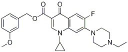 3-Quinolinecarboxylic acid, 1-cyclopropyl-7-(4-ethyl-1-piperazinyl)-6-fluoro-1,4-dihydro-4-oxo-, (3-Methoxyphenyl)Methyl ester Structure