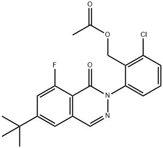 2-(6-(tert-butyl)-8-fluoro-1-oxophthalazin-2(1H)-yl)-6-chlorobenzyl acetate