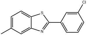 2-(3-氯苯基)-5-甲基苯并[D]噻唑 结构式