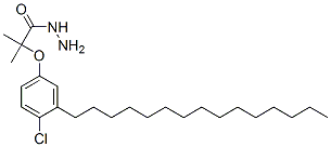 2-(4-chloro-3-pentadecyl-phenoxy)-2-methyl-propanehydrazide,124237-29-2,结构式