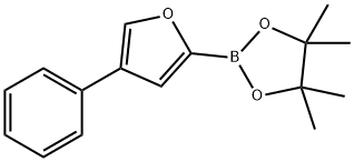 4,4,5,5-Tetramethyl-2-(4-phenylfuran-2-yl)-1,3,2-dioxaborolane Structure