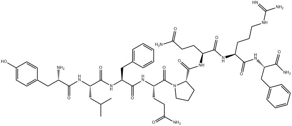 tyrosyl-leucyl-phenylalanyl-glutaminyl-prolyl-glutaminyl-arginyl-phenylalaninamide 结构式