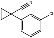 1 - (3 - 氯苯基)环丙烷甲腈 结构式