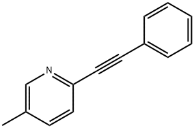 2-(フェニルエチニル)-5-メチルピリジン 化学構造式