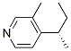 Pyridine, 3-methyl-4-(1-methylpropyl)-, (S)- (9CI) 结构式