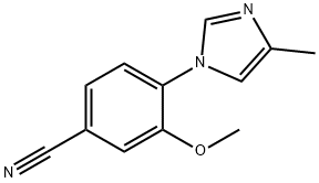 3-METHOXY-4-(4-METHYL-1H-IMIDAZOL-1-YL)BENZONITRILE, 1243204-92-3, 结构式
