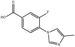 3-fluoro-4-(4-Methyl-1H-iMidazol-1-yl)benzoic acid 化学構造式