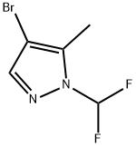 4-ブロモ-1-(ジフルオロメチル)-5-メチル-1H-ピラゾール 化学構造式