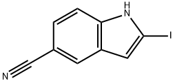 2-IODO-INDOLE-5-CARBONITRILE 化学構造式