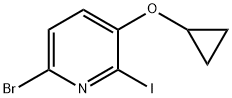Pyridine, 6-bromo-3-(cyclopropyloxy)-2-iodo- Structure