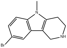 8-溴-5-甲基-2,3,4,5-四氢-1H-吡啶并[4,3-b]吲哚, 1243389-52-7, 结构式