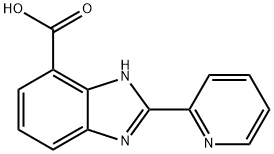 2-(2-吡啶基)-1H-苯并咪唑-7-羧酸,124340-85-8,结构式