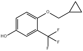 4-(Cyclopropylmethoxy)-3-(trifluoromethyl)phenol Structure
