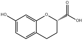 2H-1-BENZOPYRAN-2-CARBOXYLIC ACID, 3,4-DIHYDRO-7-HYDROXY-, (S)-,124356-21-4,结构式