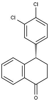 4-(3,4-二氯苯)-3,4-二氢-2H-萘-1-酮,124379-29-9,结构式
