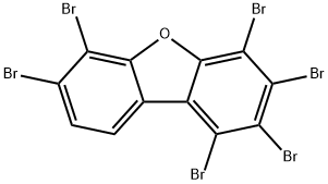 Dibenzofuran, 1,2,3,4,6,7-hexabromo- 结构式