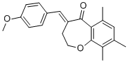 1-Benzoxepin-5(2H)-one, 3,4-dihydro-4-((4-methoxyphenyl)methylene)-6,8 ,9-trimethyl-,124392-68-3,结构式