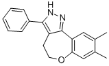4,5-Dihydro-8,9-dimethyl-3-phenyl-2H-(1)benzoxepino(5,4-c)pyrazole,124392-83-2,结构式
