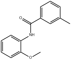 N-(2-甲氧基苯基)-3-甲基苯甲酰胺 结构式