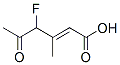 2-Hexenoic  acid,  4-fluoro-3-methyl-5-oxo-,124412-83-5,结构式