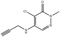 3(2H)-Pyridazinone,  4-chloro-2-methyl-5-(2-propynylamino)-  (9CI) 结构式
