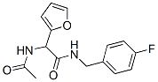 alpha-acetamido-N-(4-fluorobenzyl)-alpha-(furan-2-yl)acetamide Structure