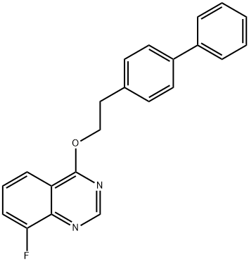 4-(2-(1,1'-Biphenyl)-4-ylethoxy)-8-fluoroquinazoline 结构式
