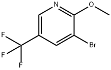 3-溴-2-甲氧基-5-三氟甲基吡啶,124432-63-9,结构式