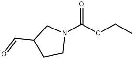 1-Pyrrolidinecarboxylic  acid,  3-formyl-,  ethyl  ester,124438-22-8,结构式