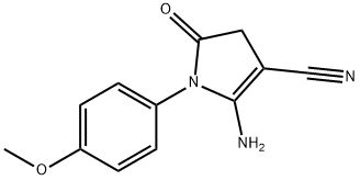 2-氨基-1-(4-甲氧基苯基)-5-氧代-4,5-二氢-1H-吡咯-3-甲腈,124476-79-5,结构式