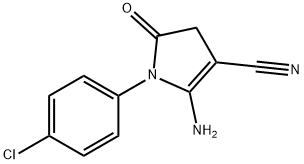 2-AMINO-1-(4-CHLORO-PHENYL)-5-OXO-4,5-DIHYDRO-1H-PYRROLE-3-CARBONITRILE Struktur