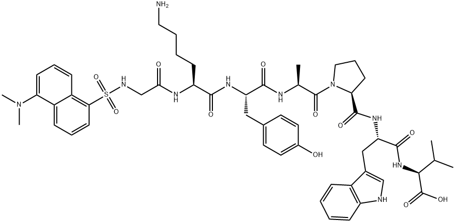 dansyl-glycyl-lysyl-tyrosyl-alanyl-prolyl-tryptophyl-valine,124479-70-5,结构式