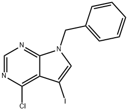 4-氯-5-碘-7-苄基-7H-吡咯并[2,3-D]嘧啶,1244855-59-1,结构式