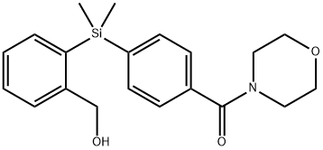 (2-{Dimethyl[4-(morpholine-4-carbonyl)-phenyl]silyl}phenyl)methanol Structure