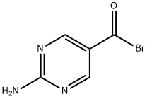 5-Pyrimidinecarbonyl bromide, 2-amino- (9CI) 化学構造式