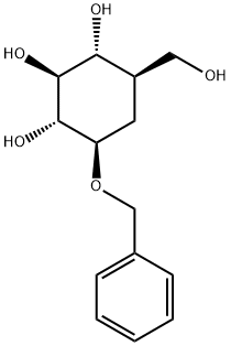 1,2-二脱氧-1-(羟基甲基)-3-O-(苯基甲基)-DL-MYO-肌醇,124492-59-7,结构式