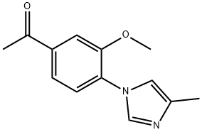 1-[3-methoxy-4-(4-methyl-1H-imidazol-1-yl)phenyl]ethanone Structure