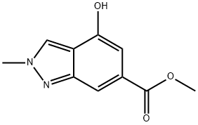 methyl 4-hydroxy-2-methyl-2H-indazole-6-carboxylate 化学構造式