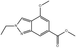 methyl 2-ethyl-4-methoxy-2H-indazole-6-carboxylate Struktur