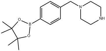 1-(4-(4,4,5,5-Tetramethyl-1,3,2-dioxaborolan-2-yl)benzyl)piperazine Structure