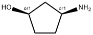 CIS-(3-アミノ)シクロペンタノール 化学構造式