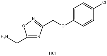 (3-((4-Chlorophenoxy)methyl)-1,2,4-oxadiazol-5-yl)methanamine hydrochloride Structure