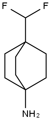 4-(二氟甲基)双环[2.2.2]辛基-1-胺 结构式