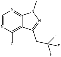 4-chloro-1-methyl-3-(2,2,2-trifluoroethyl)-1H-pyrazolo[3,4-d]pyrimidine Structure