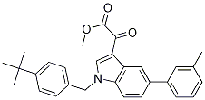 Methyl 2-{1-[(4-tert-butylphenyl)Methyl]-5-(3-Methylphenyl)-1H-indol-3-yl}-2-oxoacetate 化学構造式