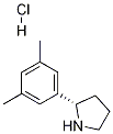 (S)-2-(3,5-二甲基苯基)吡咯烷盐酸盐, 1245649-28-8, 结构式